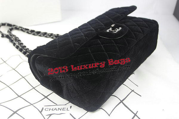 Chanel 2.55 Series Classic Flap Bag Original Nubuck Leather CF1112 Black