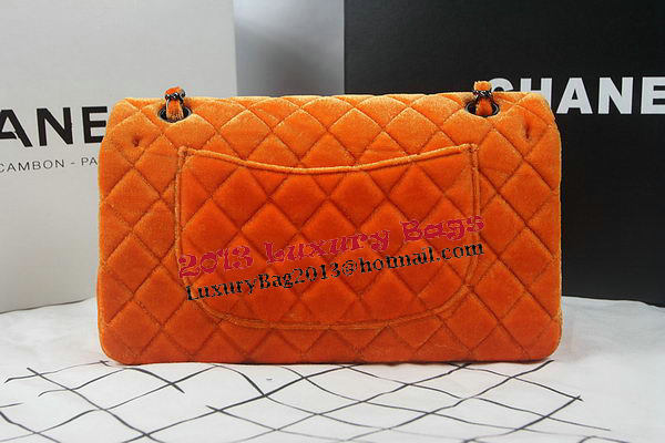 Chanel 2.55 Series Classic Flap Bag Original Nubuck Leather CF1112 Orange