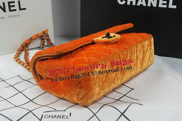 Chanel 2.55 Series Classic Flap Bag Original Nubuck Leather CF1112 Orange