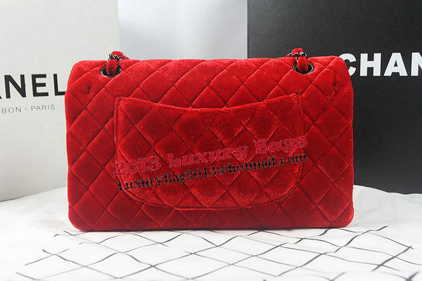 Chanel 2.55 Series Classic Flap Bag Original Nubuck Leather CF1112 Red