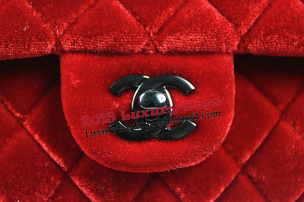 Chanel 2.55 Series Classic Flap Bag Original Nubuck Leather CF1112 Red