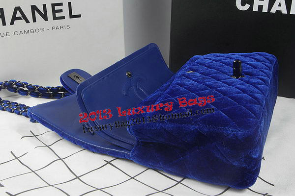 Chanel 2.55 Series Classic Flap Bag Original Nubuck Leather CF1112 Royal