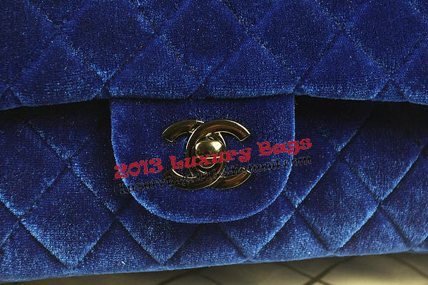 Chanel 2.55 Series Classic Flap Bag Original Nubuck Leather CF1112 Royal