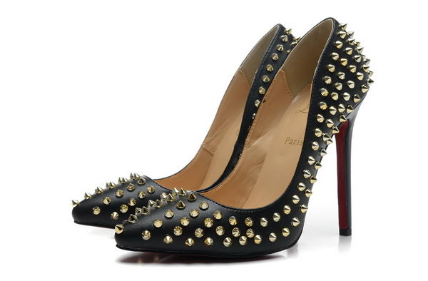 Christian Louboutin 120mm Pump Calfskin Leather CL1463 Black