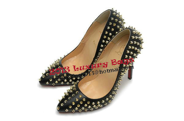 Christian Louboutin 120mm Pump Calfskin Leather CL1463 Black