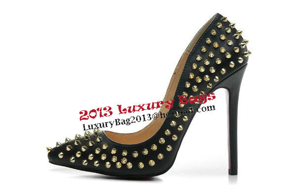 Christian Louboutin 120mm Pump Calfskin Leather CL1463 Black