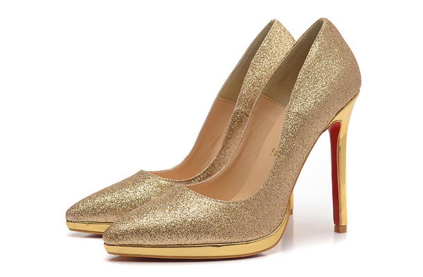 Christian Louboutin 120mm Pump Satin CL1484 Gold