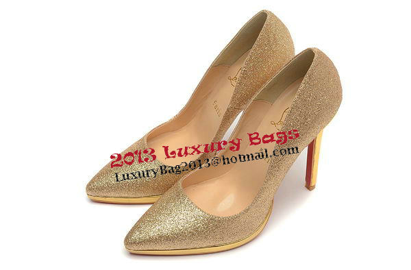 Christian Louboutin 120mm Pump Satin CL1484 Gold