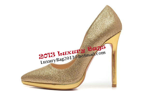 Christian Louboutin 120mm Pump Satin CL1484 Gold