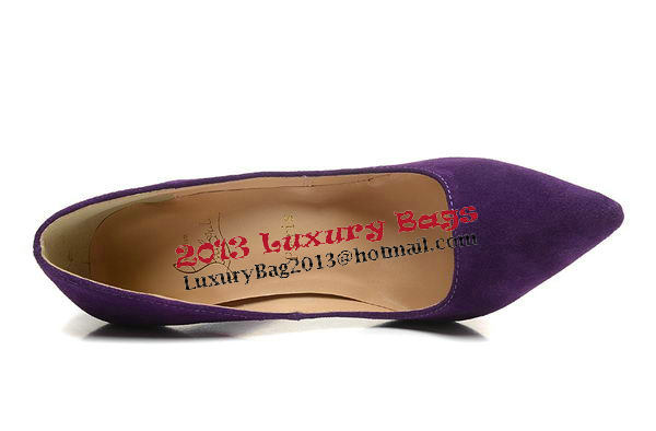 Christian Louboutin 120mm Pump Suede Leather CL1456 Purple