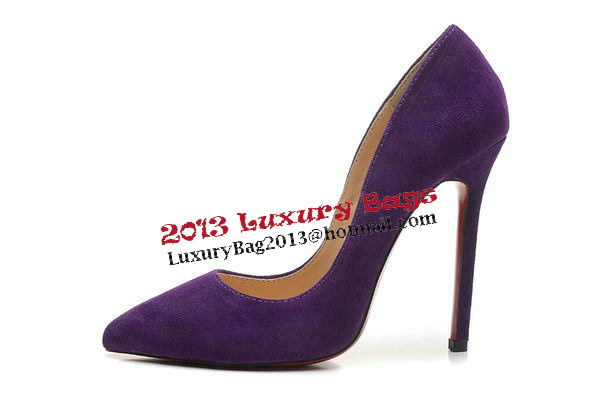 Christian Louboutin 120mm Pump Suede Leather CL1456 Purple