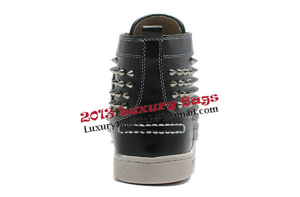 Christian Louboutin Casual Shoes Calfskin Leather CL881 Black