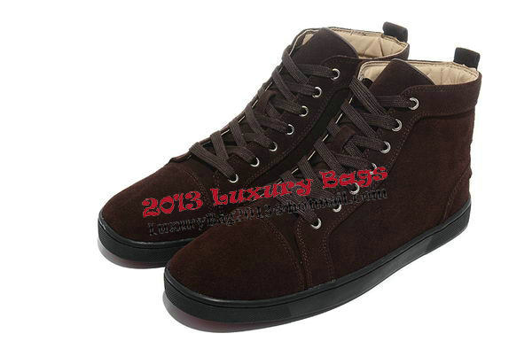 Christian Louboutin Casual Shoes Nubuck Leather CL870 Brown