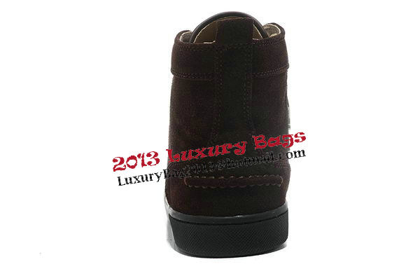 Christian Louboutin Casual Shoes Nubuck Leather CL870 Brown
