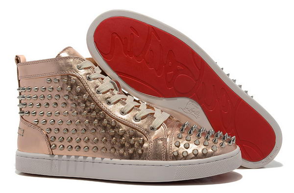 Christian Louboutin Casual Shoes Sheepskin Leather CL877 Gold