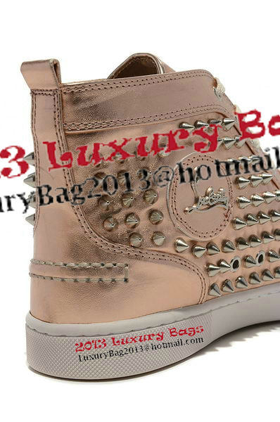 Christian Louboutin Casual Shoes Sheepskin Leather CL877 Gold
