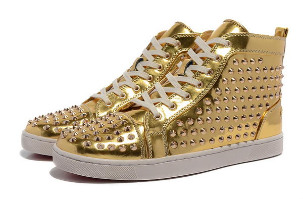 Christian Louboutin Casual Shoes Sheepskin Leather CL880 Gold