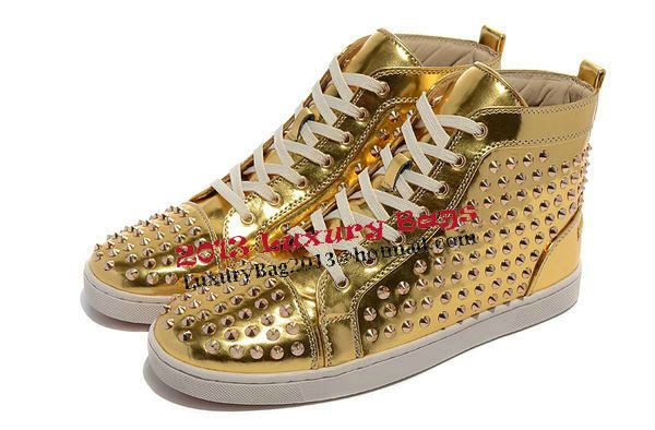 Christian Louboutin Casual Shoes Sheepskin Leather CL880 Gold