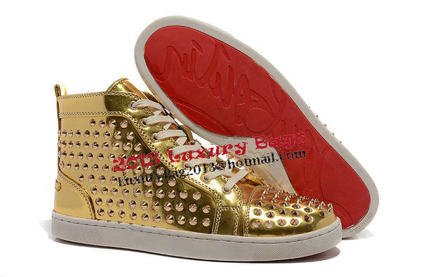 Christian Louboutin Casual Shoes Sheepskin Leather CL880 Gold