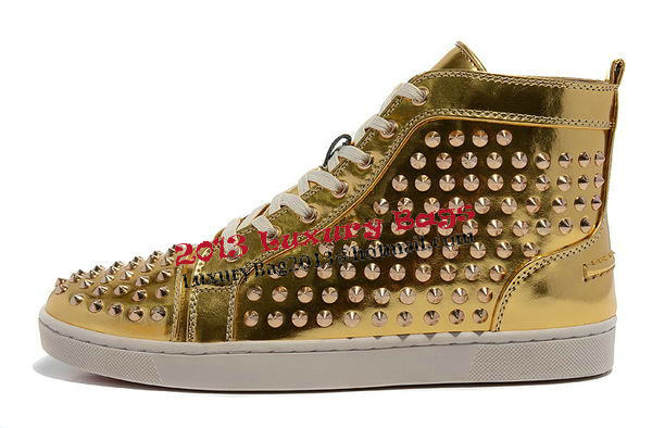 Christian Louboutin Casual Shoes Sheepskin Leather CL880 Gold