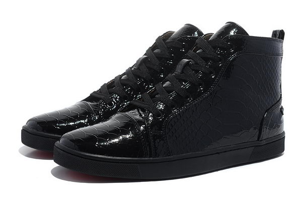 Christian Louboutin Casual Shoes Snake Leather CL868 Black