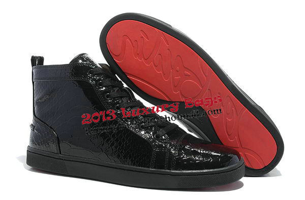 Christian Louboutin Casual Shoes Snake Leather CL868 Black