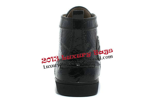 Christian Louboutin Casual Shoes Snake Leather CL868 Black