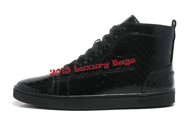 Christian Louboutin Casual Shoes Snake Leather CL868 Black