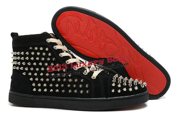 Christian Louboutin Casual Shoes Suede Leather CL878 Black