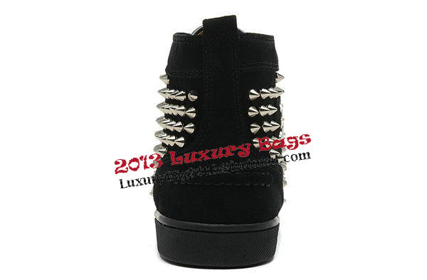 Christian Louboutin Casual Shoes Suede Leather CL878 Black