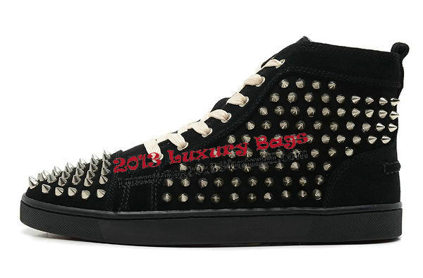 Christian Louboutin Casual Shoes Suede Leather CL878 Black