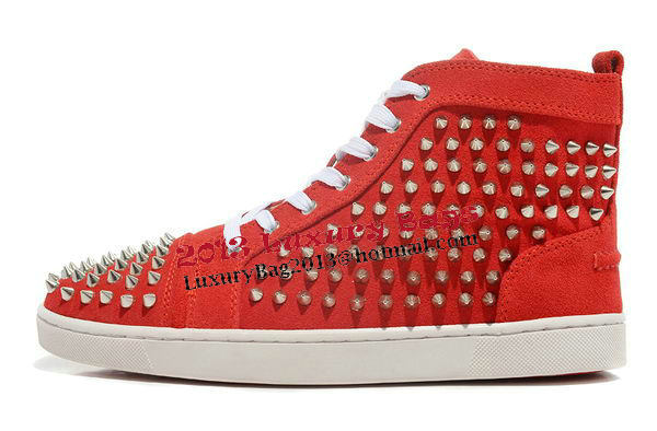 Christian Louboutin Casual Shoes Suede Leather CL878 Red