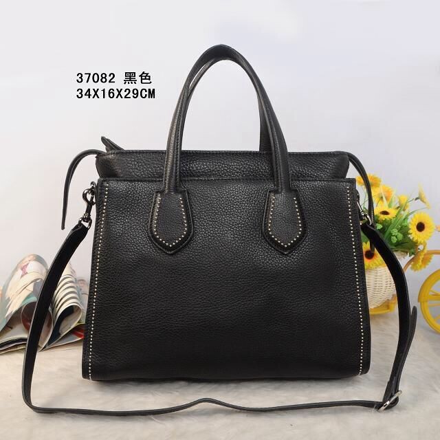 GUCCI 37082 Litchi Leather Black Bag