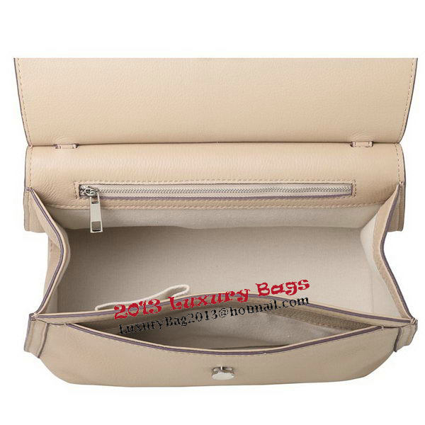 Gucci Bamboo Daily Leather Flap Shoulder Bag 370826 OffWhite