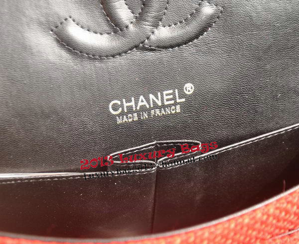 Chanel 2.55 Series Classic Flap Bag Fabric CF1112 Red&Grey