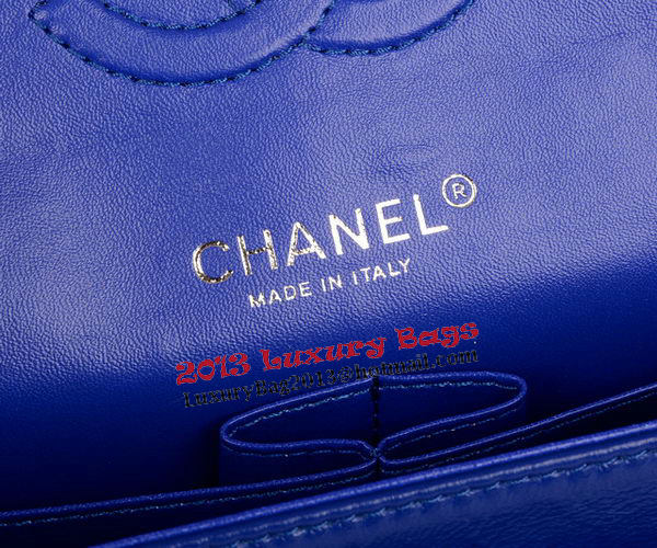 Chanel 2.55 Series Classic Flap Bag Velvet CF1112 Blue