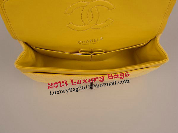 Chanel 2.55 Series Classic Flap Bag Velvet CF1112 Yellow