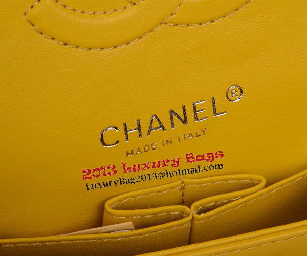 Chanel 2.55 Series Classic Flap Bag Velvet CF1112 Yellow