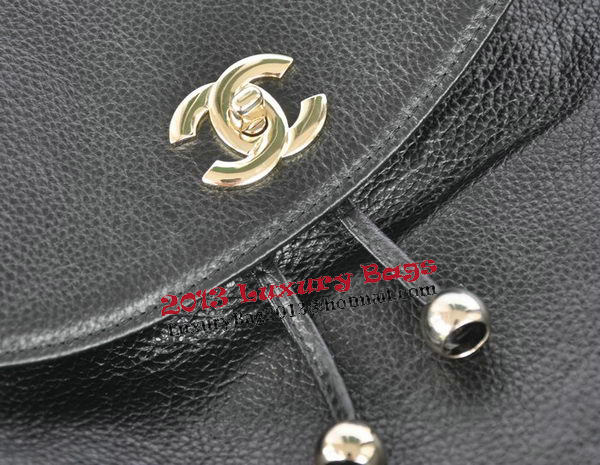 Chanel Backpack Calfskin Leather A55166 Black