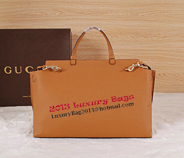 Gucci Bamboo Daily Leather Top Handle Bags 370830 Wheat
