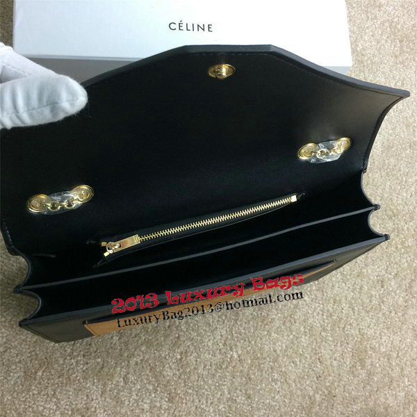 Celine Pocket Handbag Seashell Nubuck Leather 175383 Black&Brown&Royal