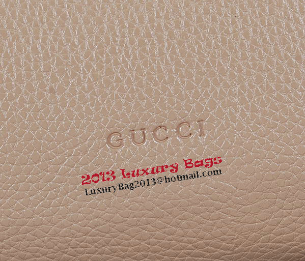 Gucci Bamboo Daily Leather Top Handle Bag 370830 Grey