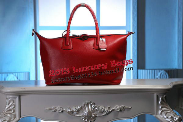 Gucci Carry-on Duffle Bag Calfskin 325791 Red