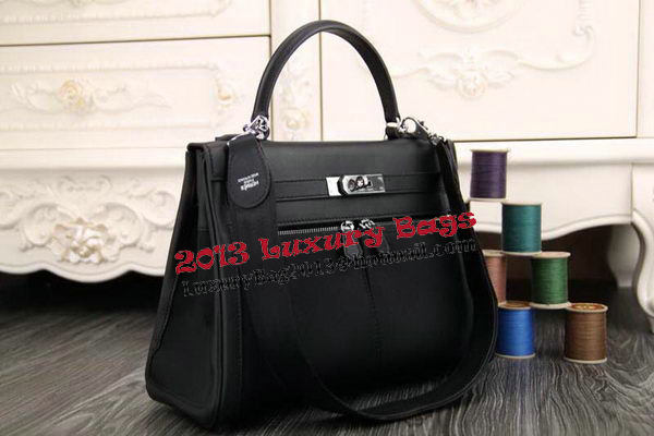 Hermes Kelly Lakis Tote Bag H3658 Black