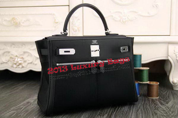 Hermes Kelly Lakis Tote Bag H3658 Black