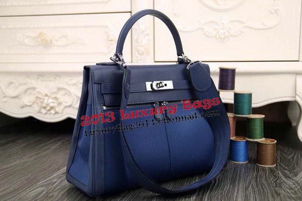 Hermes Kelly Lakis Tote Bag H3658 Blue