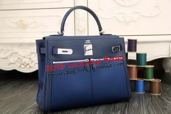 Hermes Kelly Lakis Tote Bag H3658 Blue