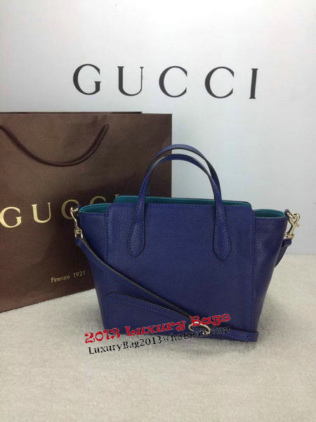 Gucci Swing mini Leather Top Handle Bag 368827 Blue