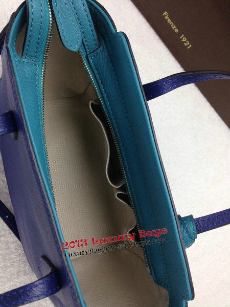 Gucci Swing mini Leather Top Handle Bag 368827 Blue