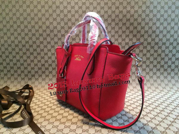 Gucci Swing mini Leather Top Handle Bag 368827 Red